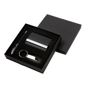 TARJETERO, PLUMA Y LLAVERO DE CURPIEL PROMOCIONAL PUBLIPROMOCIONALES