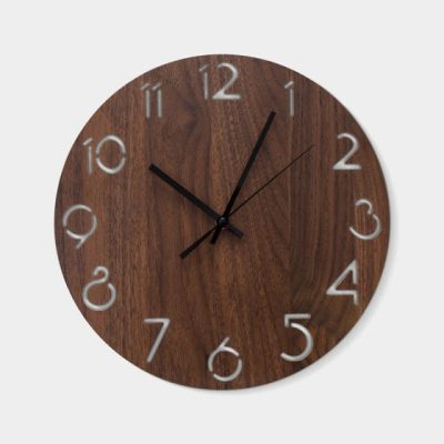 reloj QUARE MK 018 personalizado de madera MDF amaderado 34 cm diámetro