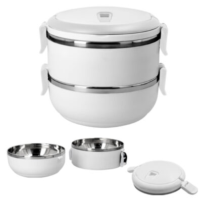 PORTAVIANDA DE ACERO INOXIDABLE La portavienda de acero inoxidable sin duda es lo mejor para guardar tu comida disfruta degusta como tu rico guisado con este bonito promocional