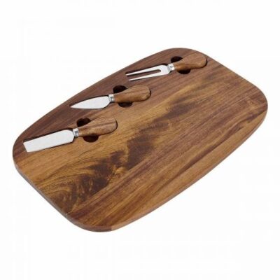 TABLA DE MADERA CON ACCESORIOS La tabla de madera con accesorios sin duda es la mejor opcion para presentar tus ricos quesos adorna regala luce en tu elegante cena