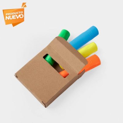set de marcatextos Dash personalizado de plástico con estuche ecológico y ventana