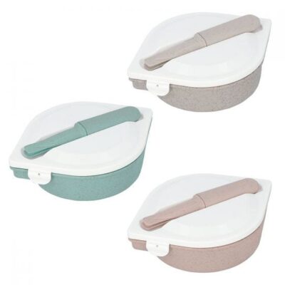 LONCHERAS ECO FRIENDLY Loncheras eco friendly sin duda algo diferente porque tienen fibra de agave ademas tienen un set de cuchara, tenedor y cuchillo 