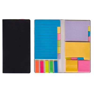 JUEGO DE NOTAS NOND ESTA LIBRETA TIENE NOTAS ADHESIVAS Y HOJAS DE COLORES SIN DUDA ES LO MEJOR PARA LA CHAMBA SE PUEDE IMPRIMIR