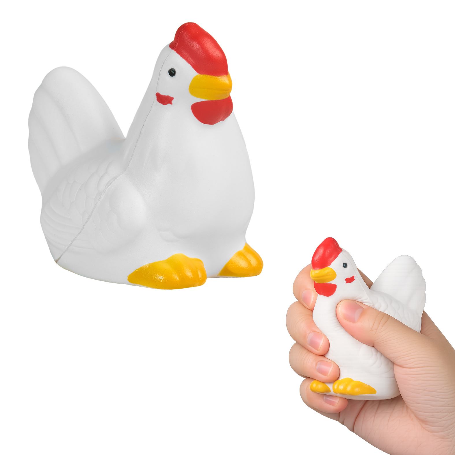 Gallina antiestrés personalizada para campañas promocionales